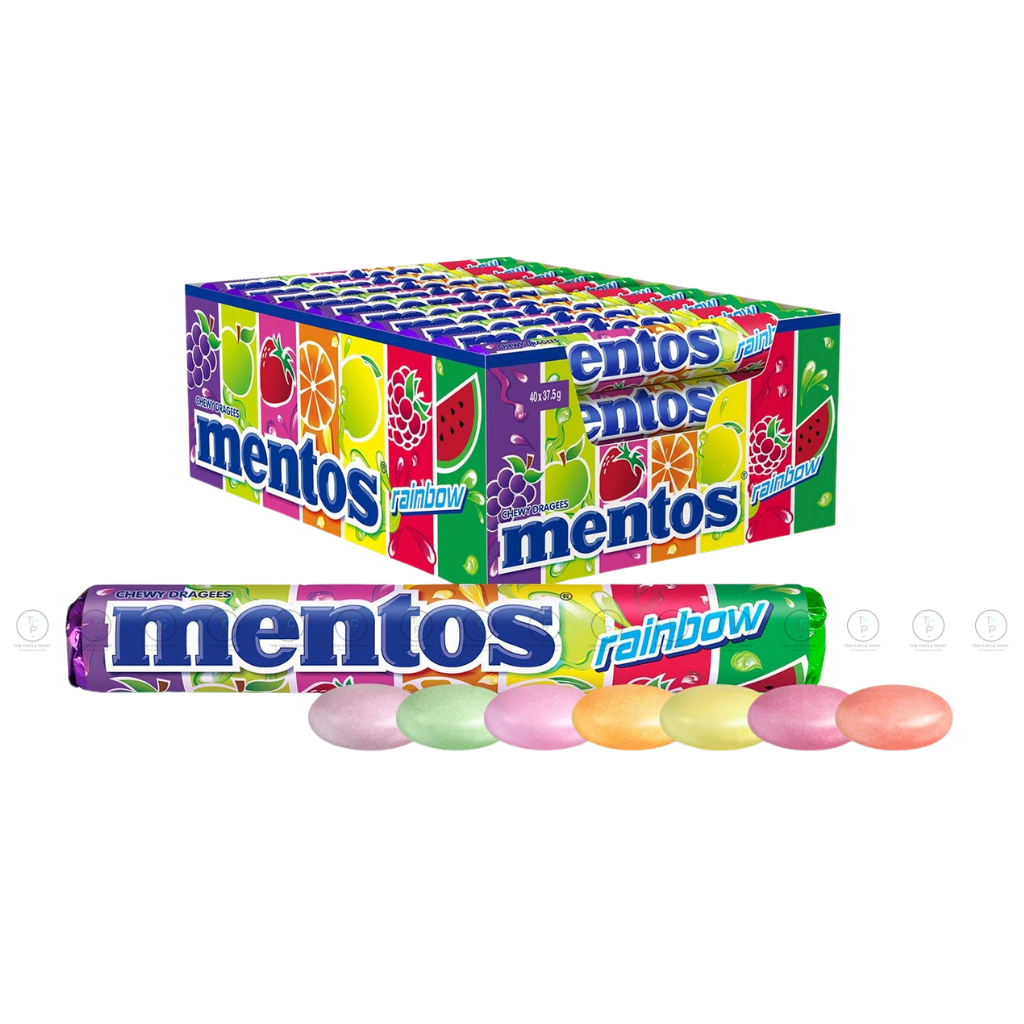 Mentos Chewy Gum Roll Rainbow 29g